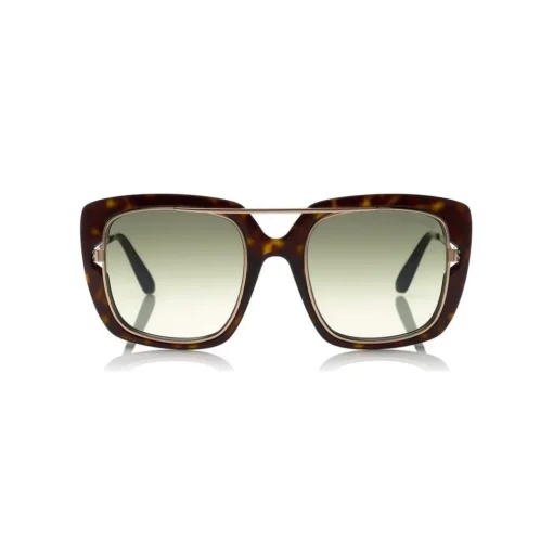 Tom Ford Eyewear Tom Ford - Marissa Sunglasses - Square Acetate and Metal Sunglasses - Havana - FT0619 - Sunglasses - - Avvenice