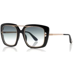 Tom Ford Eyewear Tom Ford - Marissa Sunglasses - Square Acetate and Metal Sunglasses - Black - FT0619 - Sunglasses - - Avvenice^ Sunglasses & Eyewear