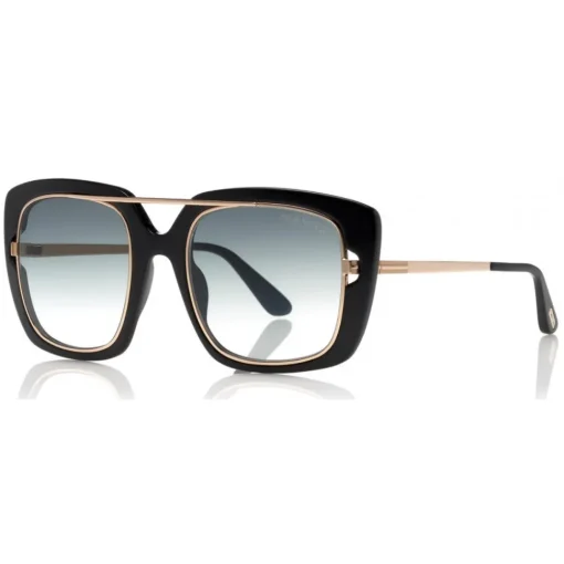 Tom Ford Eyewear Tom Ford - Marissa Sunglasses - Square Acetate and Metal Sunglasses - Black - FT0619 - Sunglasses - - Avvenice^ Sunglasses & Eyewear