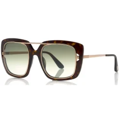 Tom Ford Eyewear Tom Ford - Marissa Sunglasses - Square Acetate and Metal Sunglasses - Havana - FT0619 - Sunglasses - - Avvenice