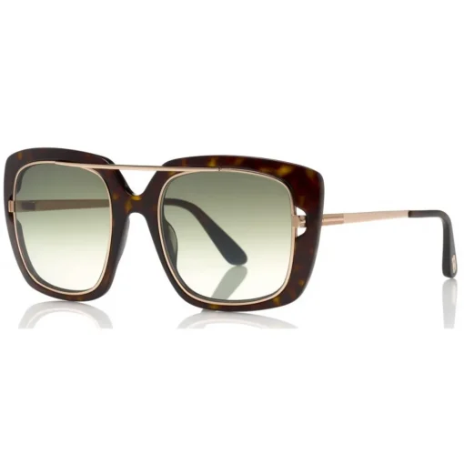 Tom Ford Eyewear Tom Ford - Marissa Sunglasses - Square Acetate and Metal Sunglasses - Havana - FT0619 - Sunglasses - - Avvenice