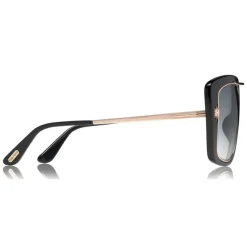 Tom Ford Eyewear Tom Ford - Marissa Sunglasses - Square Acetate and Metal Sunglasses - Black - FT0619 - Sunglasses - - Avvenice^ Sunglasses & Eyewear