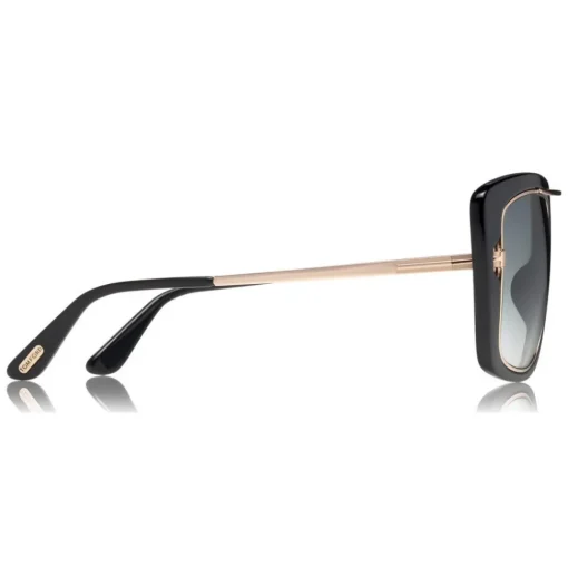 Tom Ford Eyewear Tom Ford - Marissa Sunglasses - Square Acetate and Metal Sunglasses - Black - FT0619 - Sunglasses - - Avvenice^ Sunglasses & Eyewear