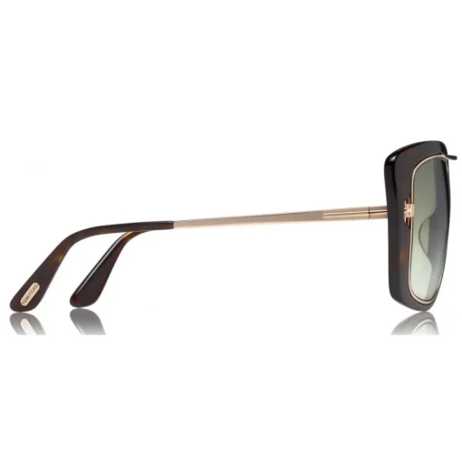 Tom Ford Eyewear Tom Ford - Marissa Sunglasses - Square Acetate and Metal Sunglasses - Havana - FT0619 - Sunglasses - - Avvenice