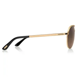 Tom Ford Eyewear Tom Ford - Marko Aviator Sunglasses - Shiny Metal Aviator Sunglasses - Rose Gold - FT0144 - Sunglasses - - Avvenice^ Sunglasses & Eyewear