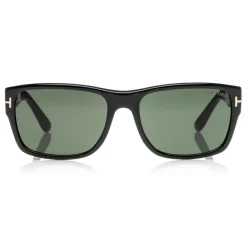 Tom Ford Eyewear Tom Ford - Mason Sunglasses - Soft Squared Acetate Sunglasses - Black -FT0445 - Sunglasses - - Avvenice