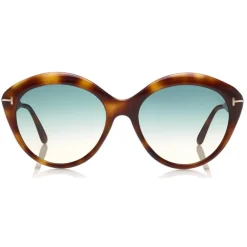 Tom Ford Eyewear Tom Ford - Maxine Sunglasses - Round Metal Sunglasses - Blonde Havana - FT0763 - Sunglasses - - Avvenice