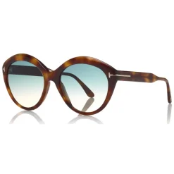 Tom Ford Eyewear Tom Ford - Maxine Sunglasses - Round Metal Sunglasses - Blonde Havana - FT0763 - Sunglasses - - Avvenice