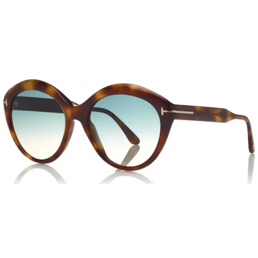 Tom Ford Eyewear Tom Ford - Maxine Sunglasses - Round Metal Sunglasses - Blonde Havana - FT0763 - Sunglasses - - Avvenice