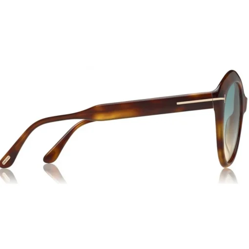 Tom Ford Eyewear Tom Ford - Maxine Sunglasses - Round Metal Sunglasses - Blonde Havana - FT0763 - Sunglasses - - Avvenice