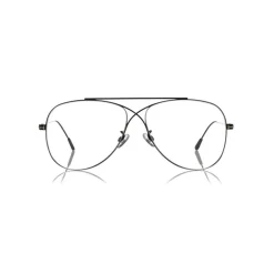 Tom Ford Eyewear Tom Ford - Metal Criss Cross Aviators Optical Glasses - Pilot Shape - Black - FT5531 - Optical Glasses - - Avvenice^ Sunglasses & Eyewear