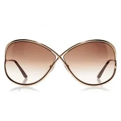 Tom Ford Eyewear Tom Ford - Miranda Sunglasses - Oversized Square Acetate Sunglasses - FT0130 - Pink Gold - - Avvenice^ Sunglasses & Eyewear