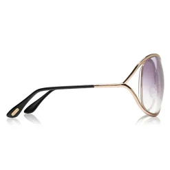 Tom Ford Eyewear Tom Ford - Miranda Sunglasses - Oversized Square Acetate Sunglasses - FT0130 - Gold - - Avvenice