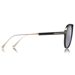 Tom Ford Eyewear Tom Ford - Nicholai Sunglasses - Pilot Style Sunglasses - Black Smoke - FT0624 - Sunglasses - - Avvenice^ Sunglasses & Eyewear