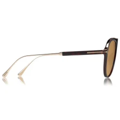 Tom Ford Eyewear Tom Ford - Nicholai Sunglasses - Pilot Style Sunglasses - Dark Havana - FT0624 - Sunglasses - - Avvenice