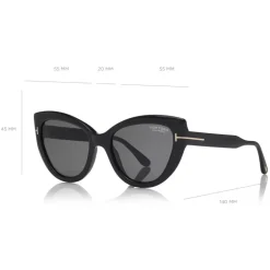 Tom Ford Eyewear Tom Ford - Polarized Anya Sunglasses - Cat-Eye Acetate Sunglasses - Black - FT0762-P - Sunglasses - - Avvenice^ Sunglasses & Eyewear
