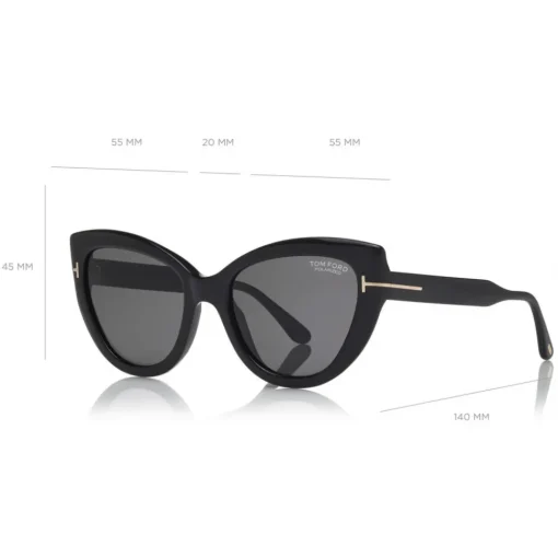 Tom Ford Eyewear Tom Ford - Polarized Anya Sunglasses - Cat-Eye Acetate Sunglasses - Black - FT0762-P - Sunglasses - - Avvenice^ Sunglasses & Eyewear