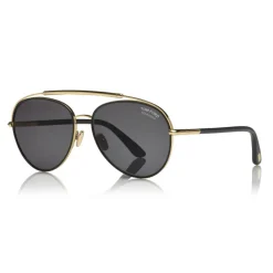 Tom Ford Eyewear Tom Ford - Polarized Curtis Sunglasses - Pilot Shape Sunglasses - Black - FT0748-P - Sunglasses - - Avvenice^ Sunglasses & Eyewear