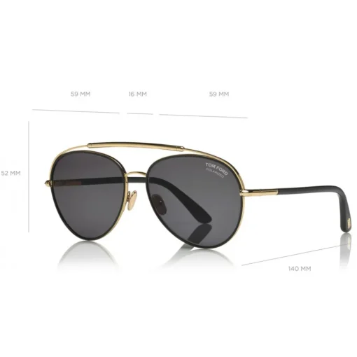 Tom Ford Eyewear Tom Ford - Polarized Curtis Sunglasses - Pilot Shape Sunglasses - Black - FT0748-P - Sunglasses - - Avvenice^ Sunglasses & Eyewear