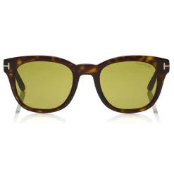 Tom Ford Eyewear Tom Ford - Polarized Eugenio Sunglasses - Square Acetate Sunglasses - Dark Havana - FT0676-P - Sunglasses - - Avvenice