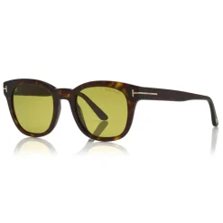 Tom Ford Eyewear Tom Ford - Polarized Eugenio Sunglasses - Square Acetate Sunglasses - Dark Havana - FT0676-P - Sunglasses - - Avvenice