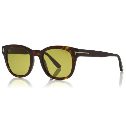 Tom Ford Eyewear Tom Ford - Polarized Eugenio Sunglasses - Square Acetate Sunglasses - Dark Havana - FT0676-P - Sunglasses - - Avvenice