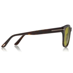 Tom Ford Eyewear Tom Ford - Polarized Eugenio Sunglasses - Square Acetate Sunglasses - Dark Havana - FT0676-P - Sunglasses - - Avvenice