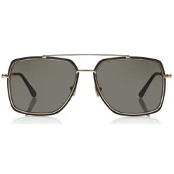 Tom Ford Eyewear Tom Ford - Polarized Lionel Sunglasses - Square Metal Sunglasses - Black - FT0750-P - Sunglasses - - Avvenice^ Sunglasses & Eyewear