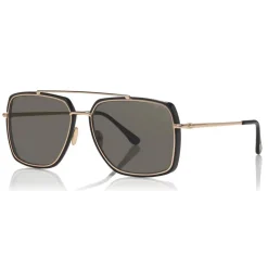 Tom Ford Eyewear Tom Ford - Polarized Lionel Sunglasses - Square Metal Sunglasses - Black - FT0750-P - Sunglasses - - Avvenice^ Sunglasses & Eyewear