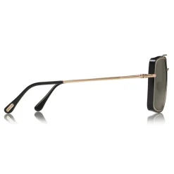 Tom Ford Eyewear Tom Ford - Polarized Lionel Sunglasses - Square Metal Sunglasses - Black - FT0750-P - Sunglasses - - Avvenice^ Sunglasses & Eyewear