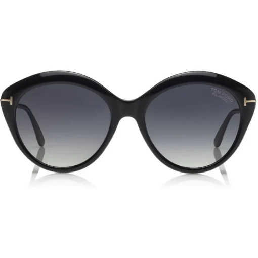 Tom Ford Eyewear Tom Ford - Polarized Maxine Sunglasses - Round Metal Sunglasses - Black - FT0763-P - Sunglasses - - Avvenice