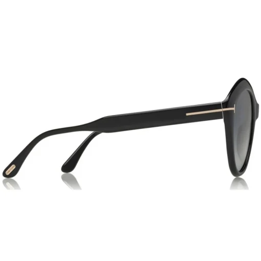 Tom Ford Eyewear Tom Ford - Polarized Maxine Sunglasses - Round Metal Sunglasses - Black - FT0763-P - Sunglasses - - Avvenice