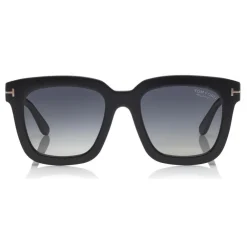 Tom Ford Eyewear Tom Ford - Polarized Sari Sunglasses - Squared Acetate Sunglasses - Black - FT0690-P - Sunglasses - - Avvenice