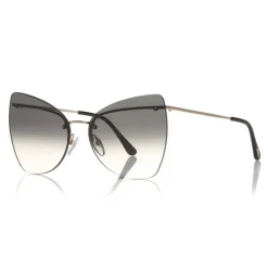 Tom Ford Eyewear Tom Ford - Presley Sunglasses - Butterfly Acetate Sunglasses - FT0716 - Black - - Avvenice