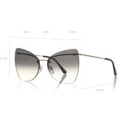 Tom Ford Eyewear Tom Ford - Presley Sunglasses - Butterfly Acetate Sunglasses - FT0716 - Black - - Avvenice