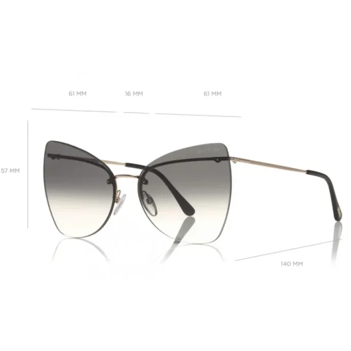 Tom Ford Eyewear Tom Ford - Presley Sunglasses - Butterfly Acetate Sunglasses - FT0716 - Black - - Avvenice