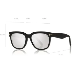 Tom Ford Eyewear Tom Ford - Rhett Sunglasses - Square Acetate Sunglasses - Black - FT0714 - Sunglasses - - Avvenice^ Sunglasses & Eyewear