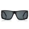 Tom Ford Eyewear Tom Ford - Rizzo Sunglasses - Square Acetate Sunglasses - FT0730 - Black - - Avvenice^ Sunglasses & Eyewear