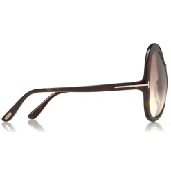 Tom Ford Eyewear Tom Ford - Rose Sunglasses - Oval Acetate Sunglasses - Dark Havana - FT0765 - Sunglasses - - Avvenice