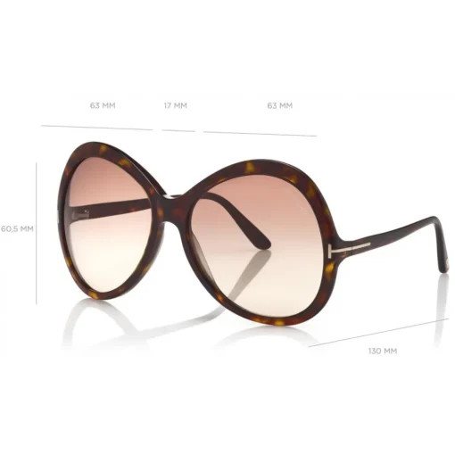 Tom Ford Eyewear Tom Ford - Rose Sunglasses - Oval Acetate Sunglasses - Dark Havana - FT0765 - Sunglasses - - Avvenice