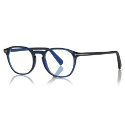 Tom Ford Eyewear Tom Ford - Round Optical Glasses - Blue - FT5583-B - Optical Glasses - - Avvenice^ Sunglasses & Eyewear