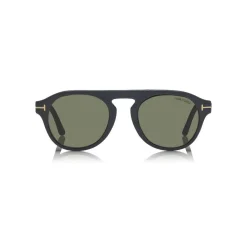 Tom Ford Eyewear Tom Ford - Round Opticals Sunglasses - Round Optical Sunglasses - Havana Green - FT5533-B - Sunglasses - - Avvenice