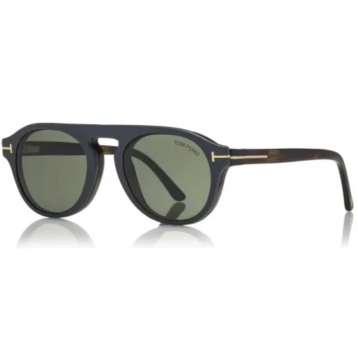 Tom Ford Eyewear Tom Ford - Round Opticals Sunglasses - Round Optical Sunglasses - Havana Green - FT5533-B - Sunglasses - - Avvenice