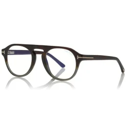 Tom Ford Eyewear Tom Ford - Round Opticals Sunglasses - Round Optical Sunglasses - Grey Havana - FT5533-B - Sunglasses - - Avvenice^ Sunglasses & Eyewear