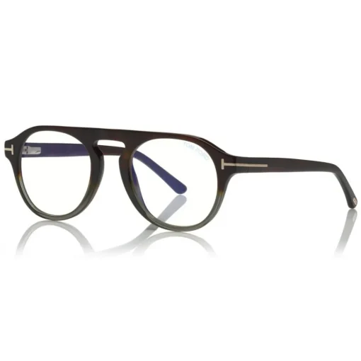 Tom Ford Eyewear Tom Ford - Round Opticals Sunglasses - Round Optical Sunglasses - Grey Havana - FT5533-B - Sunglasses - - Avvenice^ Sunglasses & Eyewear