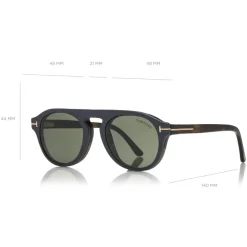 Tom Ford Eyewear Tom Ford - Round Opticals Sunglasses - Round Optical Sunglasses - Havana Green - FT5533-B - Sunglasses - - Avvenice