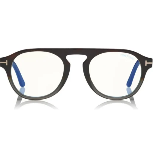 Tom Ford Eyewear Tom Ford - Round Opticals Sunglasses - Round Optical Sunglasses - Havana Green - FT5533-B - Sunglasses - - Avvenice