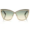 Tom Ford Eyewear Tom Ford - Sandrine Sunglasses - Butterfly Acetate and Metal Sunglasses - Rose Gold - FT0715 - Sunglasses - - Avvenice^ Sunglasses & Eyewear