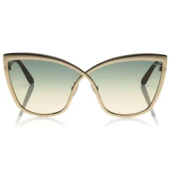 Tom Ford Eyewear Tom Ford - Sandrine Sunglasses - Butterfly Acetate and Metal Sunglasses - Rose Gold - FT0715 - Sunglasses - - Avvenice^ Sunglasses & Eyewear