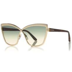 Tom Ford Eyewear Tom Ford - Sandrine Sunglasses - Butterfly Acetate and Metal Sunglasses - Rose Gold - FT0715 - Sunglasses - - Avvenice^ Sunglasses & Eyewear